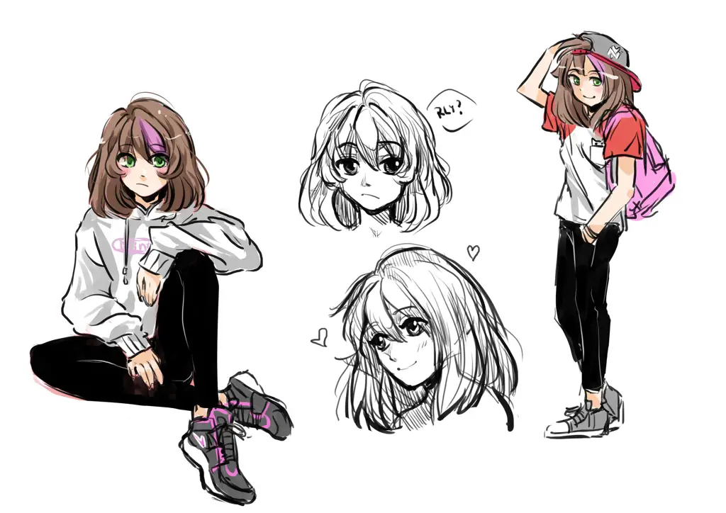 Desain karakter anime yang unik dan menarik Contoh desain karakter anime yang menarik