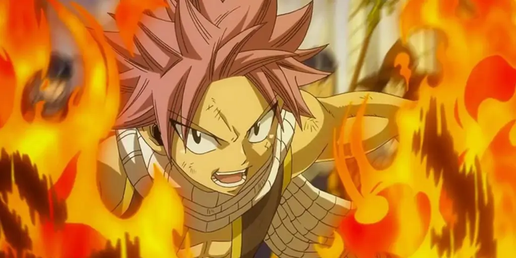 Adegan pertarungan epik yang menegangkan Gambar adegan pertarungan seru di Fairy Tail